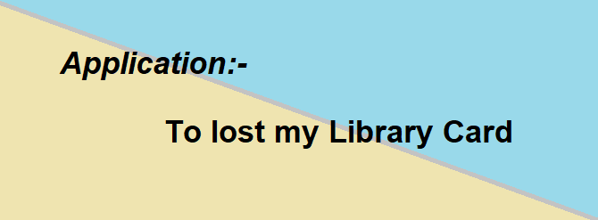 Lost My Id Card Application
