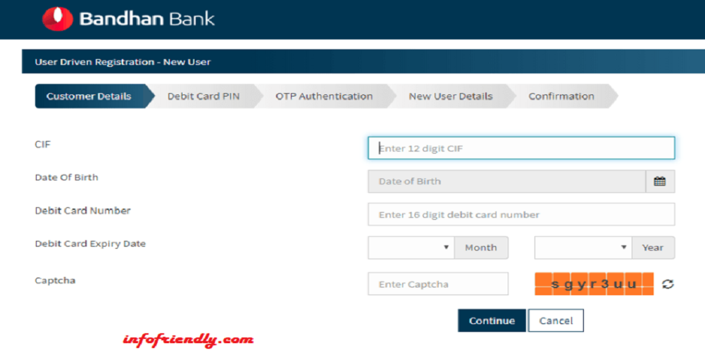 How to activate online net banking in Bandhan bank?