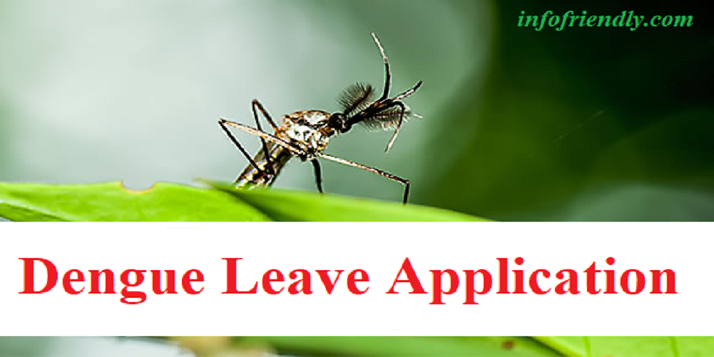 Write an application to your principal for dengue fever leaves