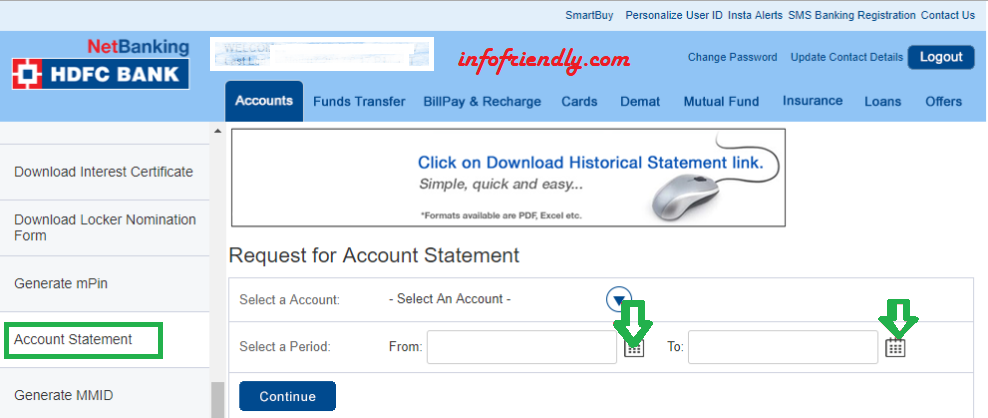 How to download online statement from HDFC Bank Account