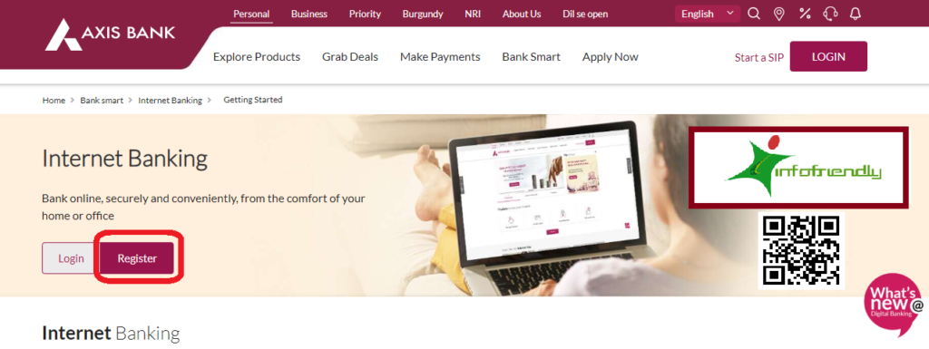 How to Activate /Register Axis Bank Net Banking