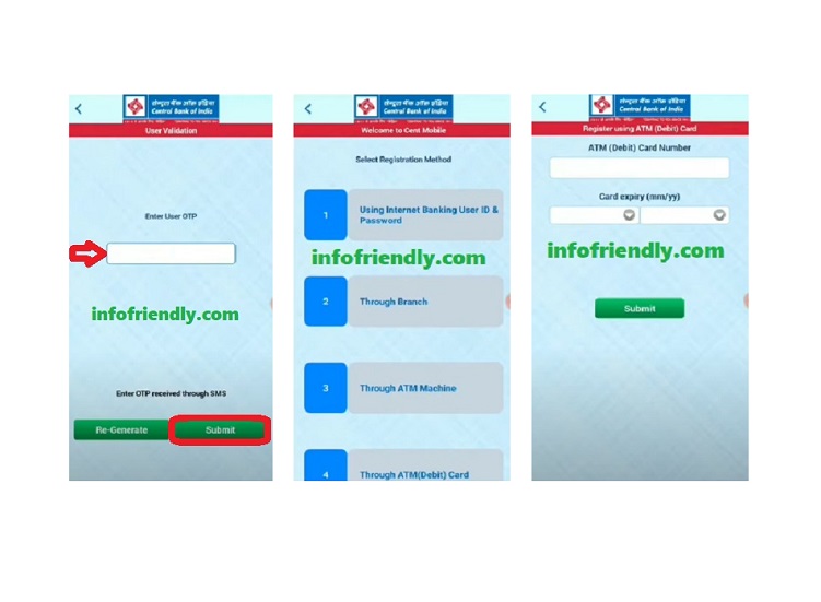 How to activate mobile banking in Central Bank of India?