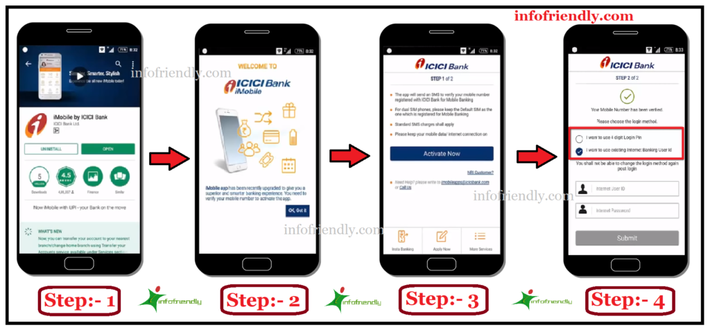 How to register in ICICI iMobile App