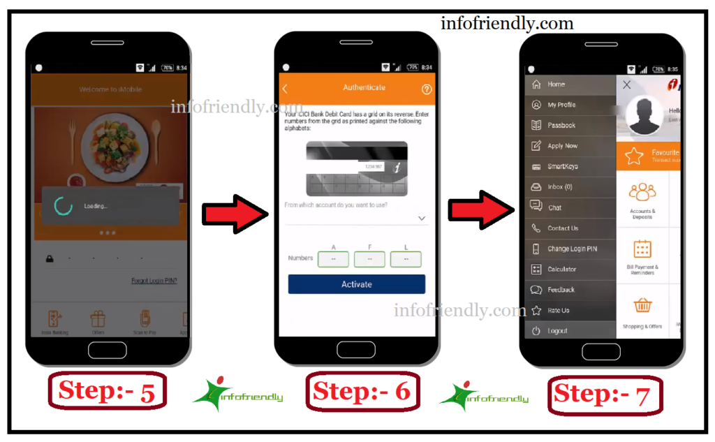 How to register in ICICI iMobile App