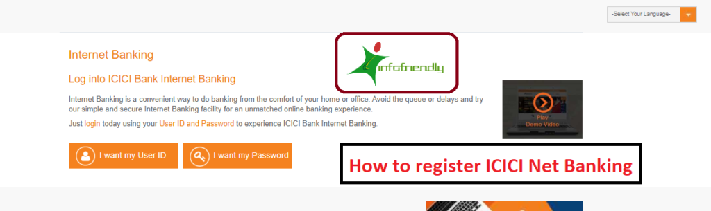 How to register ICICI Net Banking