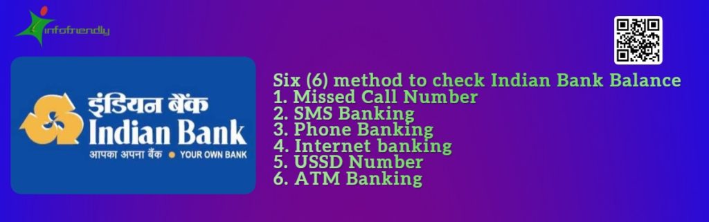 Six (6) method to check Indian Bank Balance