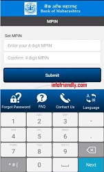 How to activate mobile banking in Bank of Maharashtra?
