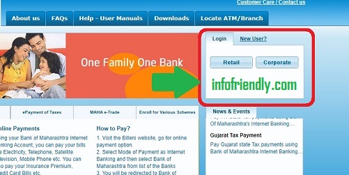 How to apply Bank of Maharashtra Net Banking?