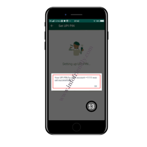UPI PIN Set Successfully