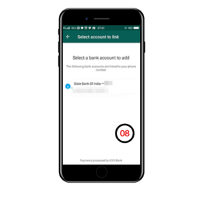 Select bank account to add