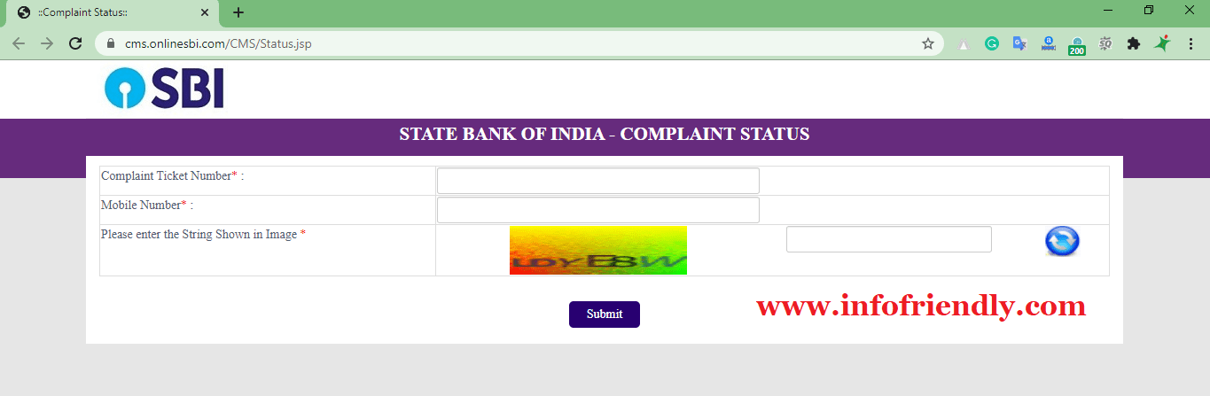 State Bank of India (SBI) Check Complaint Status