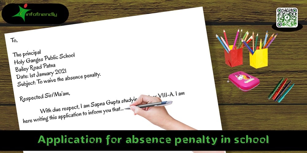 Application for absence penalty in school