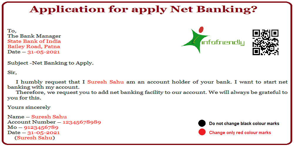 Application for apply Net Banking?
