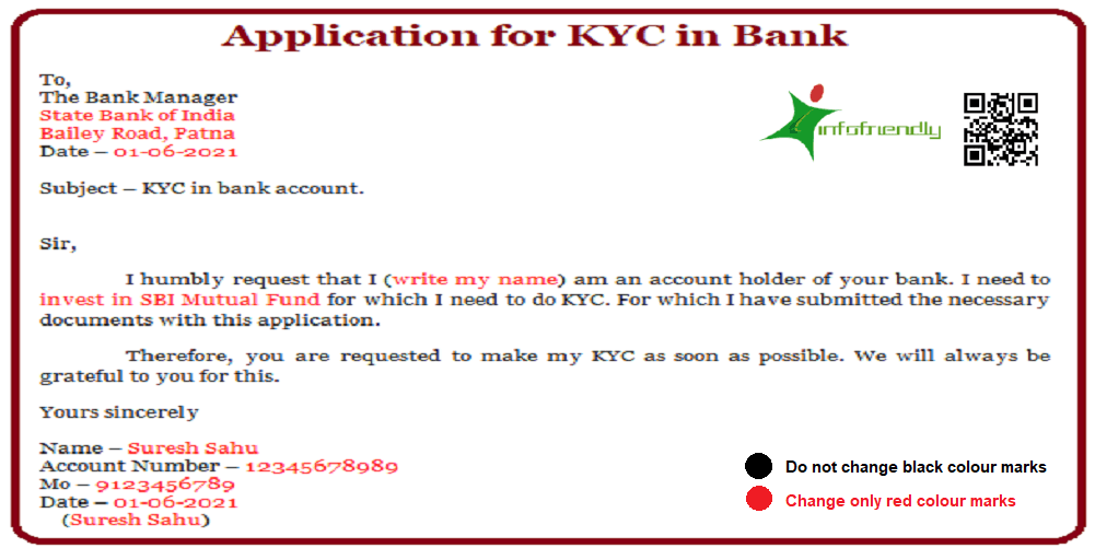 Application for KYC in Bank