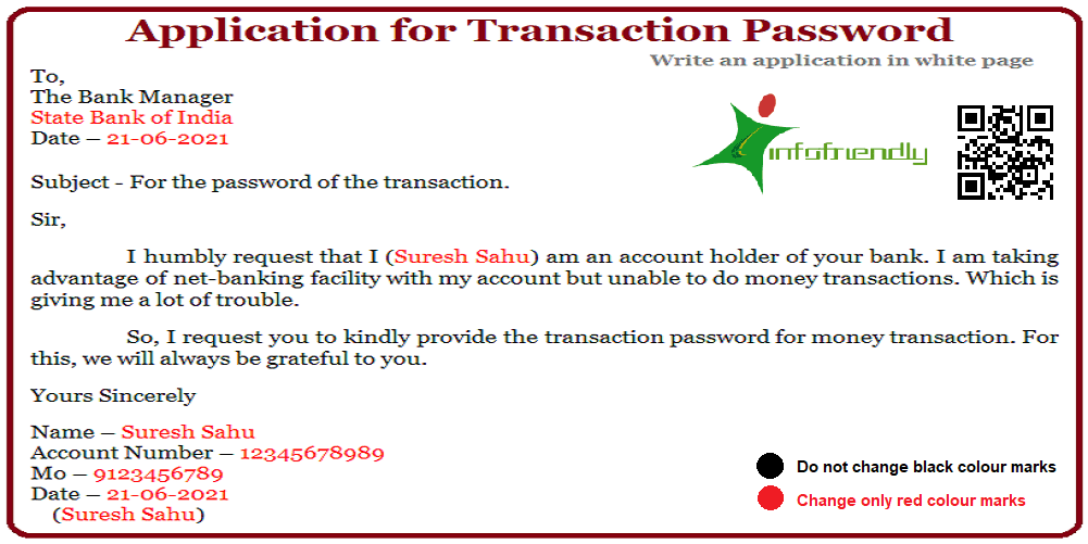 Application for Transaction Password