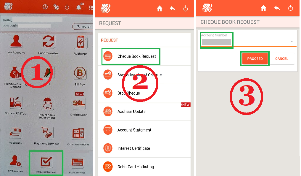 How to apply Bank of Baroda new cheque book online